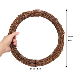 Geytetqi 8 PCS Natural Grapevine Wreaths - 10 Inch Beautiful Vine Branch Wreath, Rattan Wreath, Grapevines Wreath Bulk, Ideal for DIY Crafts and Christmas Decorations, Ideal for Outdoor and Indoor Use