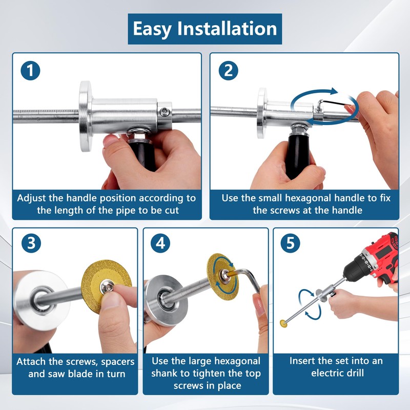 Inside Pipe Cutter for Pvc Pipe with Handle and Diamond