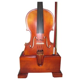 Vio Music 15"-16.5" Viola and Bow Wooden Holder (Stand), Plush Velvet, Safe and Stronghold