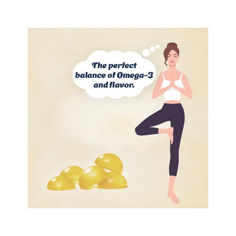 Wiley's Finest Gomitas veganas de omega-3 Suplemento vegetariano DHA Omega-3