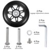 sourcing map Replacement Suitcase Wheels 90 x 24 mm Suitcase