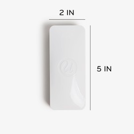 U Brands Magnetic Dry Erase Board Felt Eraser, 2"x5"x1", White, Lightweight Modern Design