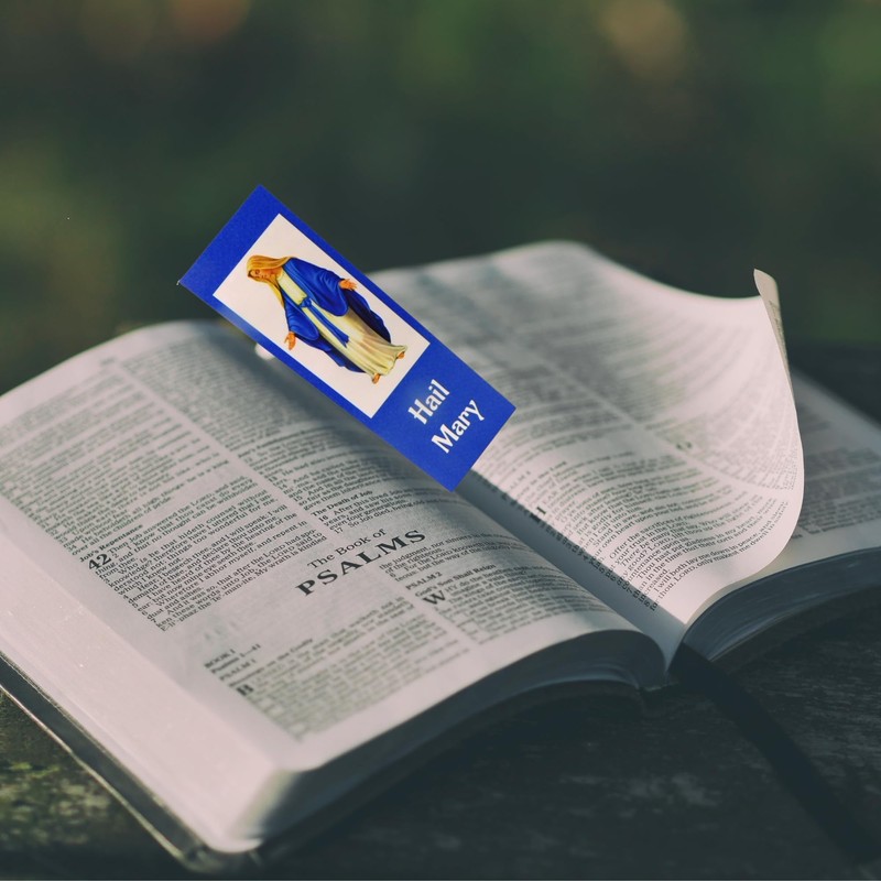 Hail Mary Bookmark Holy Cards Bundle with Prayer Student Class