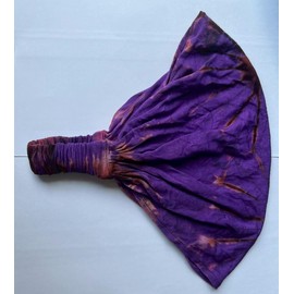 Boho Tie Dye Headband Handmade in Thailand Unisex Cotton Spandex Hair Wrap with Stretch Back Hippie Yoga Festival Style Soft and Breathable (Purple, One Size)