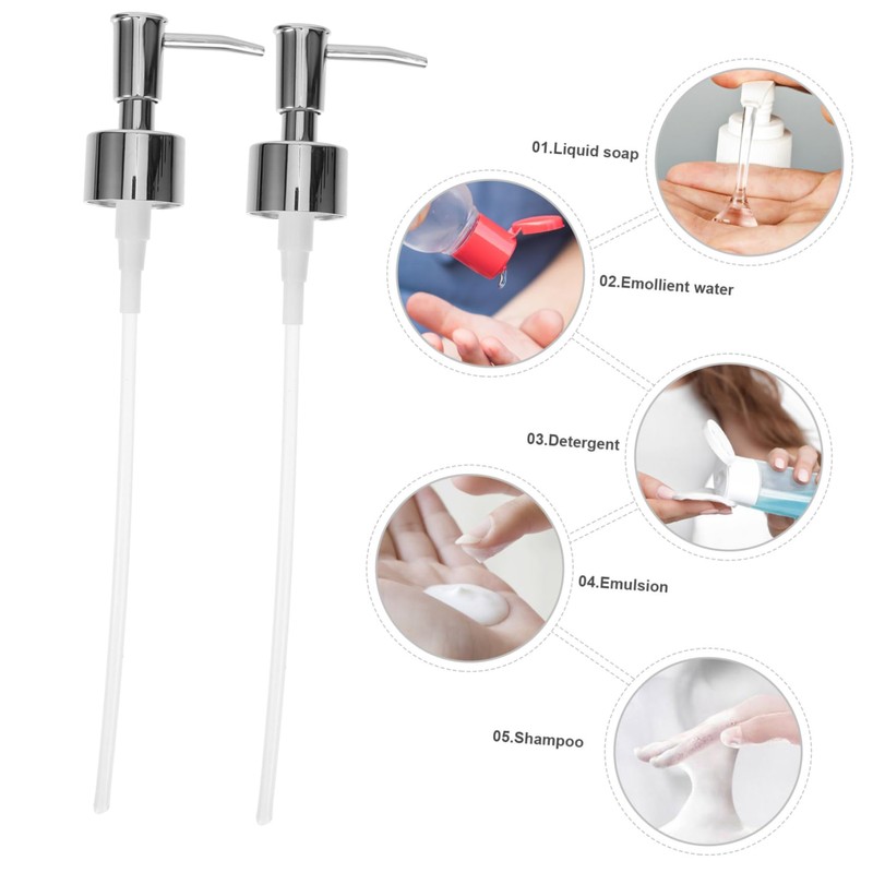 Mobestech 2pcs Hand Pump Head Soap Pump Replacement Makeup Bottle