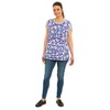 Ladies Floral Design With Piping Tabard Apron Overalls Front Pocket