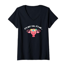 Womens Funny Hysterectomy Break-up tee for Women Pre-Op Wear V-Neck T-Shirt