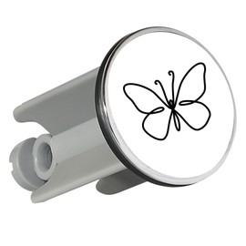 Huuraa Sink Plug Butterfly Silhouette Gift 4 cm Height Adjustable 6.5 to 8.5 cm Butterfly Gift Idea