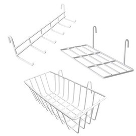 Wuzilin Pack of 3 Shelves for Design Metal Wall, Grid Shelf Design, Used for Grid Photo Wall