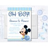 Mickey Mouse Baby Shower Invitations with Envelopes