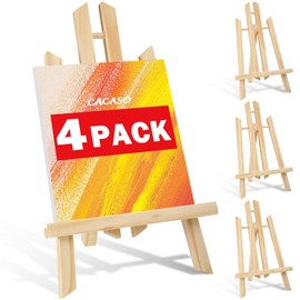 CACASO 4 Pack Wood Easel Stand,11.8 inch Easel Stand for Painting Canvases,Tabletop Display Stand,Portable Tripod Display Easel for Painting Party Easel,Art Easel for Kids Artist Adults Beginners