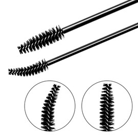 AIBAOBAO 100Pcs Mascara Wands, Disposable Eyelash Brushes, black Crystal Eyelash Brush Eyebrow Brush Spoolie Eyelash, Eye Brow Spoolie Castor Oil Brush Mascara Wands Cosmetic Makeup Tools
