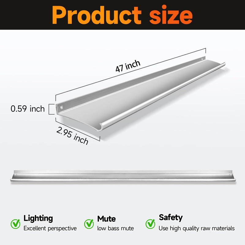 LCGAOYA 1PCS Aluminum Door Rain Drip Guard Cap, 47 Inch