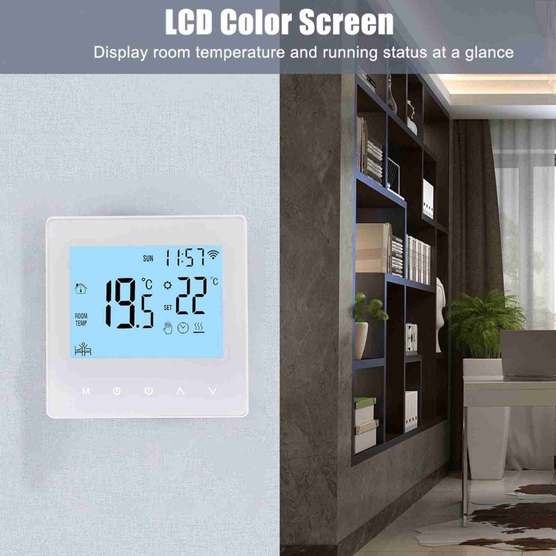Smart Tuya WiFi Thermostat 3A Digital Programmable LCD Display Underfloor