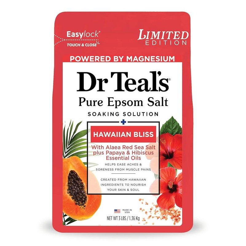 Dr. Teal's 닥터 틸의 엡섬 블리스, 솔트 마그네슘 3파운드 하와이안