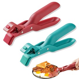 QOMJUFA Kitchen Tongs, Pack of 2 Scalding Clip, Multi-Purpose Bowl Holder for Kitchen, Tongs for Hot Air Fryer, Anti-Heat Handle for the Kitchen, Scalding Bowl Clamp, Pot Pan Gripper Tongs for