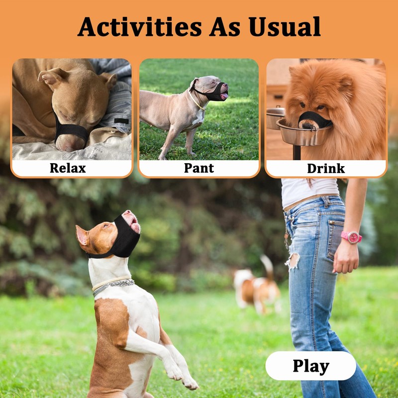 Mayerzon Pitbull Muzzle, Soft Muzzle for American Bully Bulldog Boxers