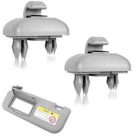 Azlanway Sun Visor Clip, 2 Pieces Car Sun Visor Clip Hook for A3 A4 A7 Q3 Q5 S4 S5 B6 B7 B8 (8E0 857 562), Grey Sun Visor Holder for Anti-Glare Driving