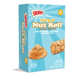 Pearson's SKIPPY® Peanut Butter Salted Nut Roll | Peanut, Caramel, Peanut Butter Candy | 24 Full- Size Candy Bars |Bulk, Individually Wrapped
