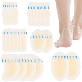 26 PCS Blister Bandages, Waterproof Hydrocolloid Bandages for Heel,Foot, Fingers & Toe, Adhesive Bandages Blister Cushions, Blister Bandages for Feet,Gel Blister Pads for Prevention & Recovery