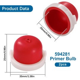 VooGenzek 2pcs 594281 Primer Bulbs Carburettor Fuel Bulb Petrol Pump Primer for 300e 450e 500e Series Engines
