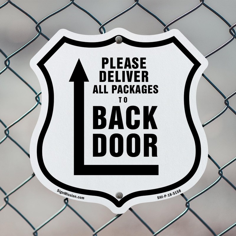 Please Deliver All Packages To Back Door Left 6 inch