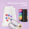 Zenacolor 24 Fabric Markers Pens Set - Non Toxic Fabric