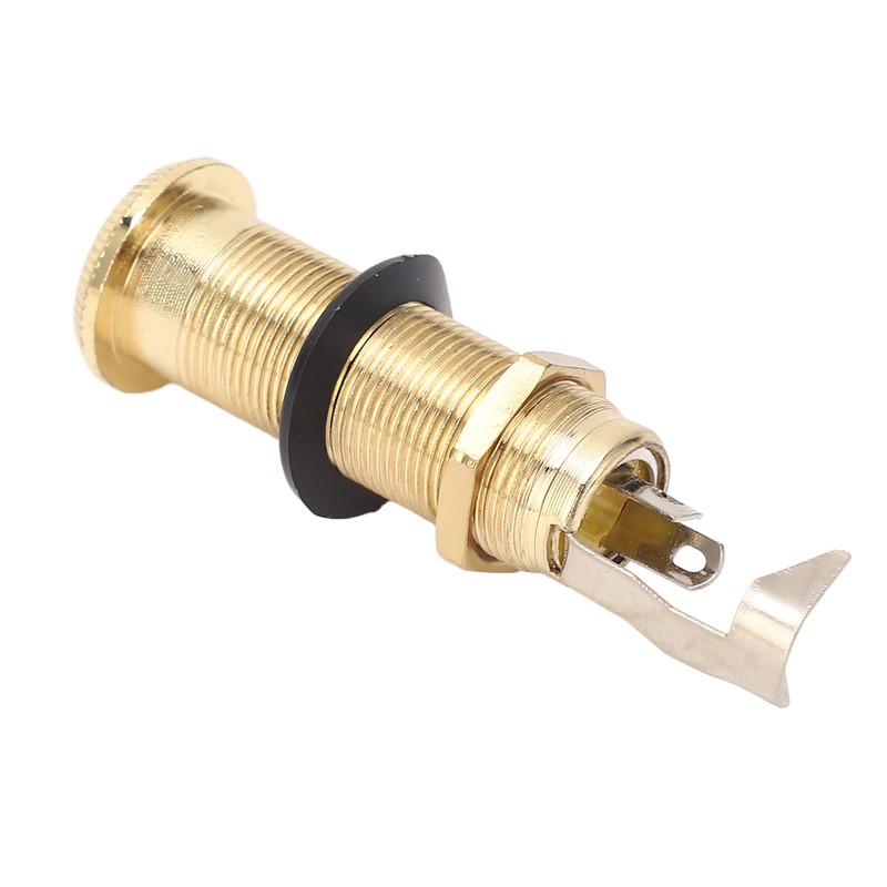Guitar End Pin Jack Socket Threaded Metal 6.35mm for Bass