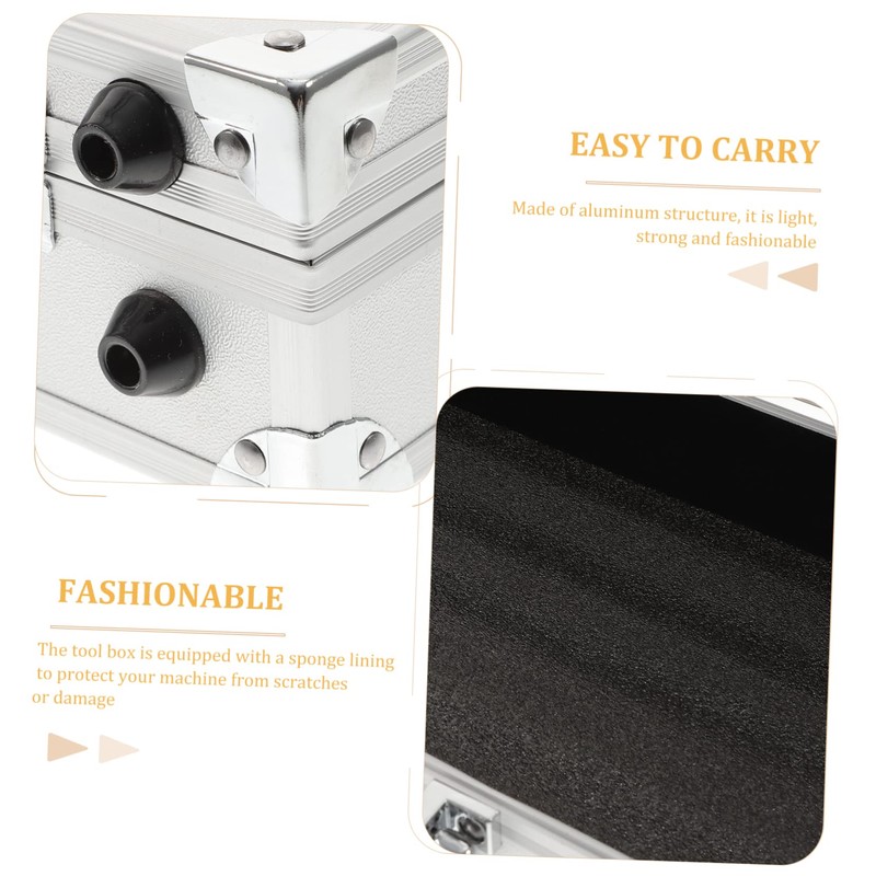 WOONEKY Aluminum Alloy Toolbox for Carrying Tools Accessories Jewelry Capacity