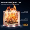 HGD 19.5" Smokeless Fire Pit Outdoor, Portable Stainless Steel Wood