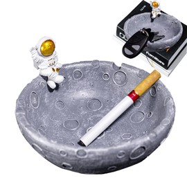 Cool Ashtray for Outdoor and Indoor Creative Cigar Ashtray Moon and Astronauts Ashtray Desktop Smoking Ashtray Home and Office Fashion Decor