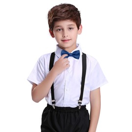 HANERDUN Bow Tie Men/Boys Children's Bow Tie Tied with Hook Closure and Adjustable Classic Tied for Festive Wedding Suit Tuxedo, 1 Piece-Royal Blue