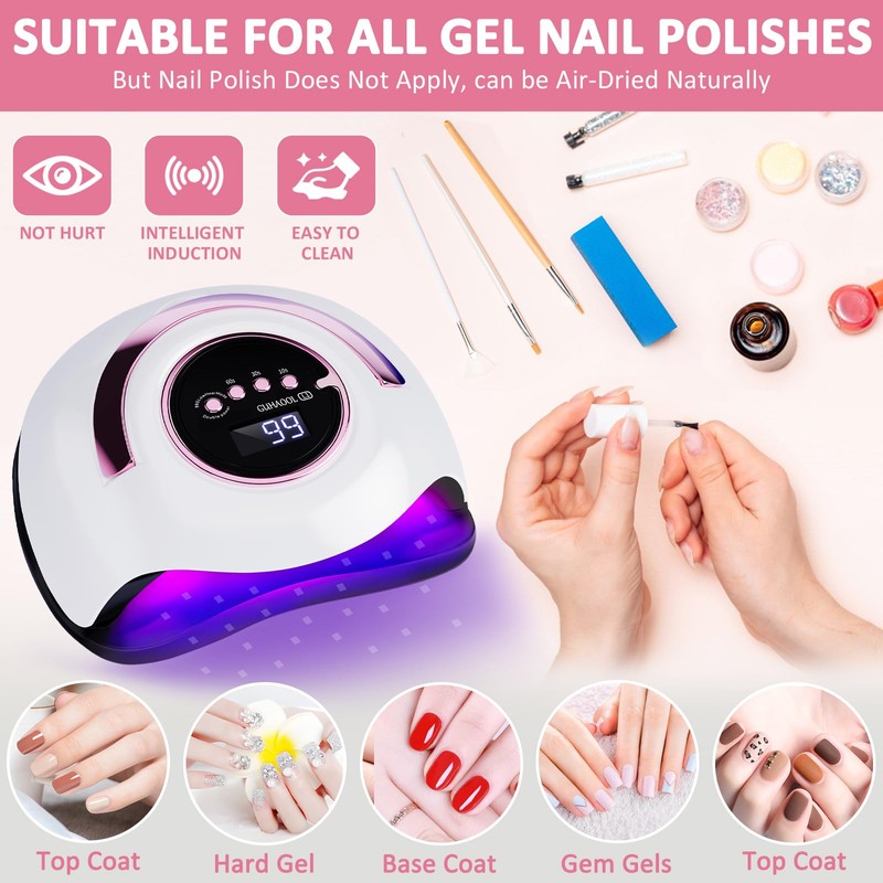 GUHAOOL 180 W Nail Dryer Lamp, UV Lamp for Gel