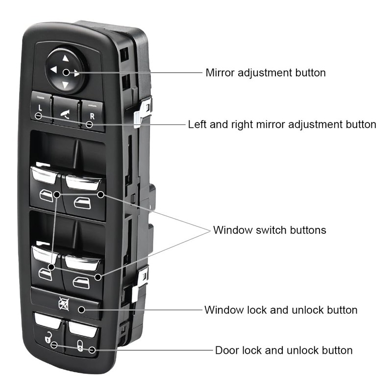 WMPHE Front Door Window Switch Compatible with Maserati Ghibli 3.0L
