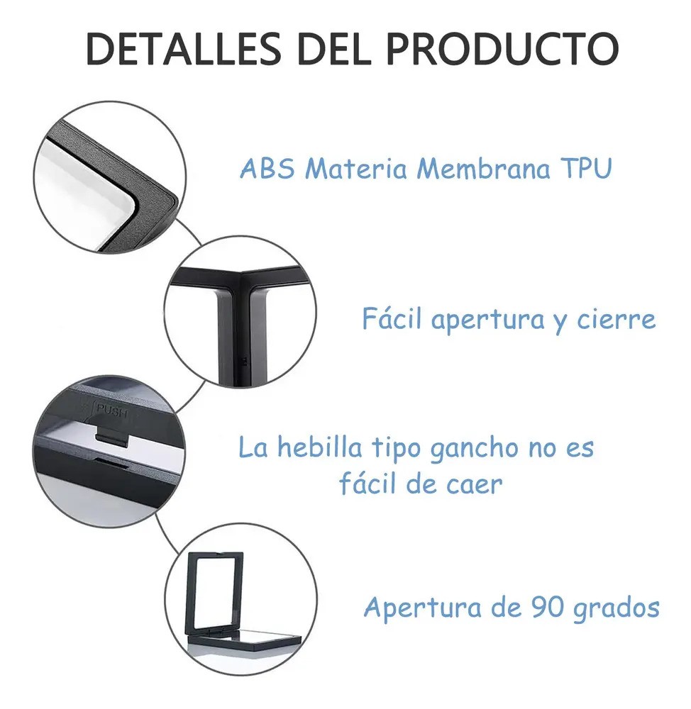 ..s 20pcs Exposio 3d Joia Marco Flutuante Preto 991111c