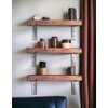 HEIRLOUM Urban Timber Rustic Reclaimed Wood Wall Mounted Shelf, Storage