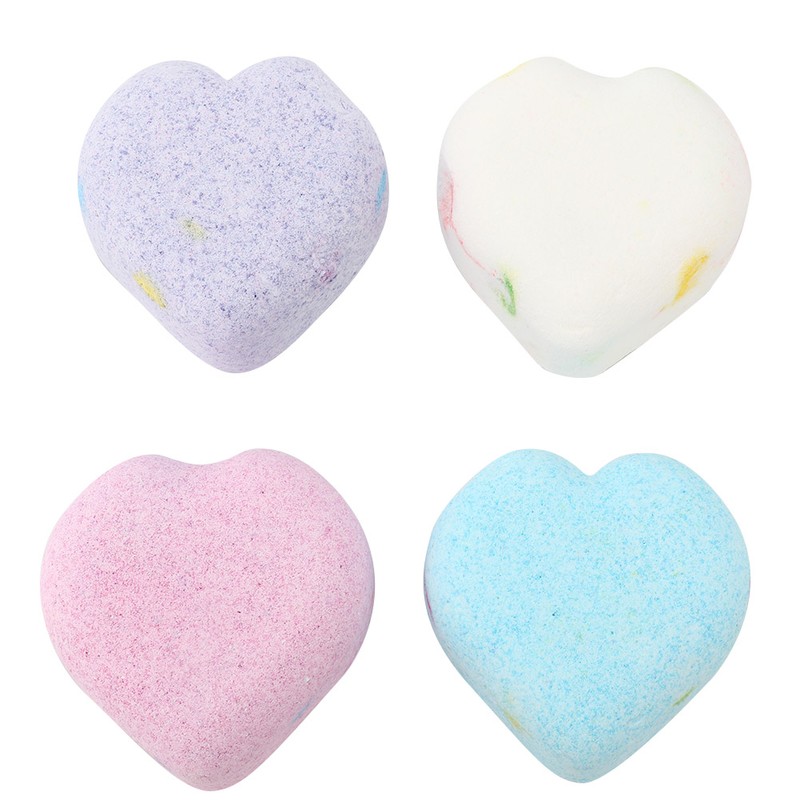 4pcs Heart Shape Bathroom Aromatherapy Body Cleaner Nourishing Moisturizing Bath