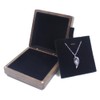 DSHOM Natural Walnut Wooden Pendant Necklace Gift Box Pendant Storage