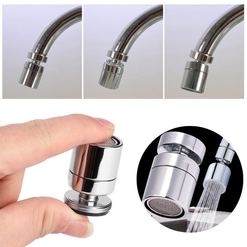 HATOOLHA® 360 Degree Swivel Faucet Aerator Filter Adapter for Kitchen