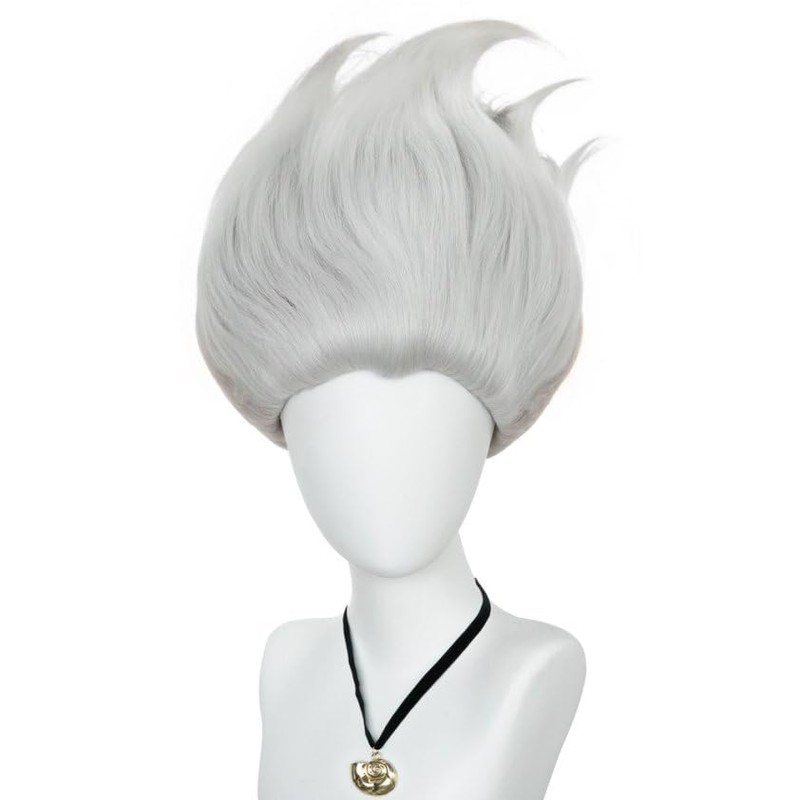 Pure Silver Wig for Men Silver Straight Cosplay Wigs for