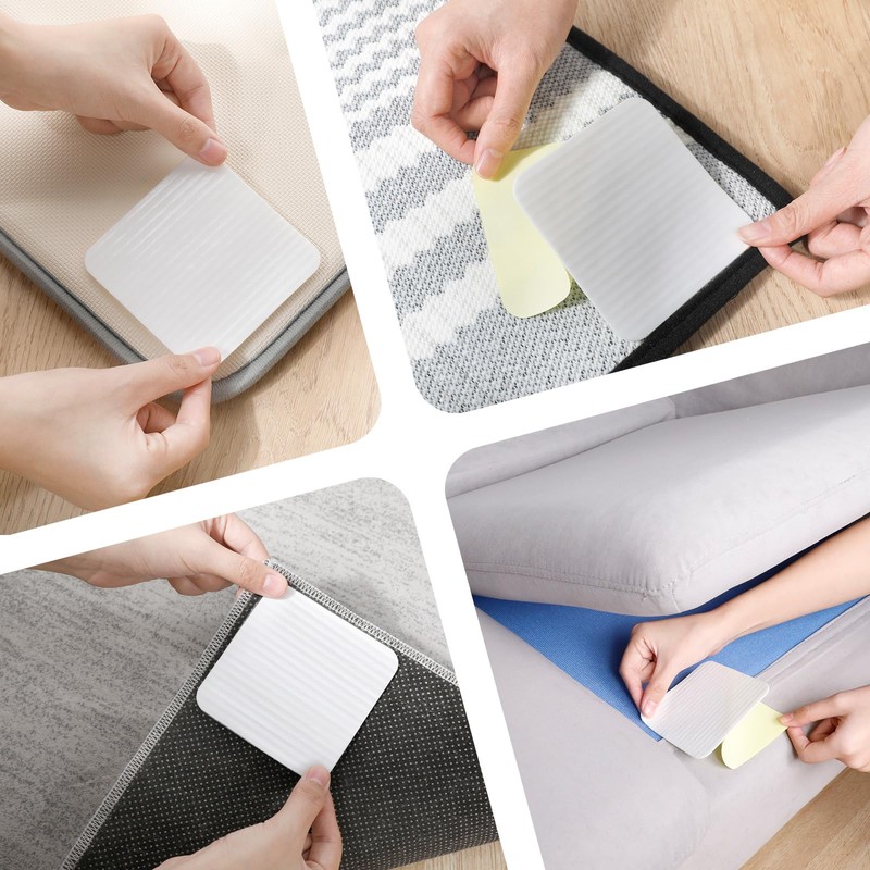 Cozary Non-Slip Mat for Carpet 10 x 10 cm, Washable