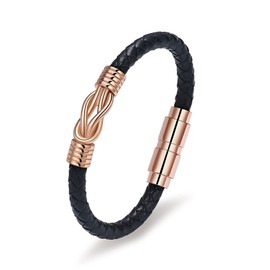 Urn Bracelet for Ashes Cremation Bracelet for Ashes Stainless Steel Keepsake Holder Memorial Ash Bracelet for Women Cremation Jewelry (Rose Gold, 20cm/7.87in)