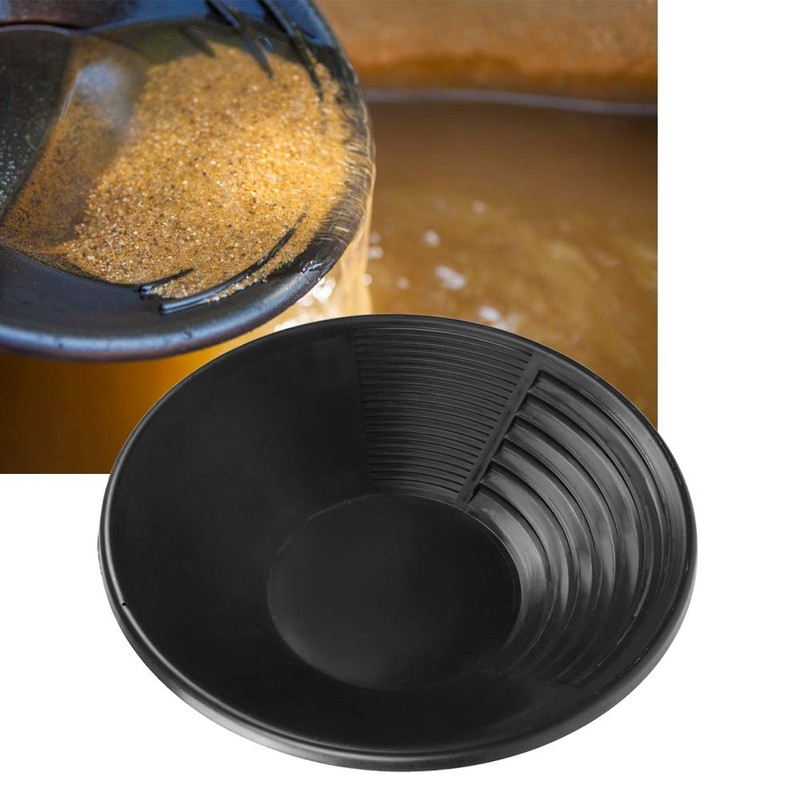 Gold Panning Equipment Plastic Multifunction Black Plastic Gold Mine Pan