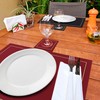 Reversible (Red/Black) Placemats Set of 6 with Coasters - Dinning