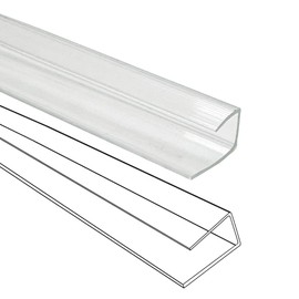 XISOCO 10 PCS Polycarbonate Greenhouse U Connector Profile 4ft Length Fits 0.24’’ & 0.32’’ Twin-Wall Polycarbonate Panels Duty Dust Rain & Moisture Protection Durabler (U-Clip 4' × 0.71’’ × 0.32’’)
