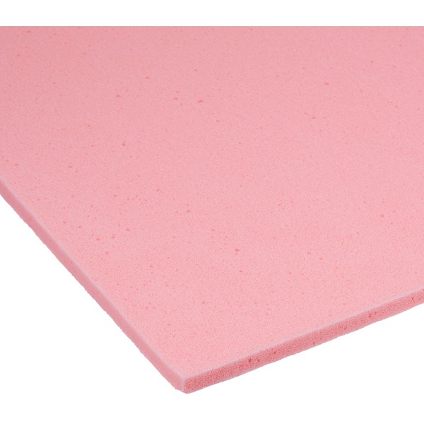 Rolyan Temper Foam, 3/8" x 16" x 24", Self Adhesive Sheets, Pink, Soft Density, Case of 2