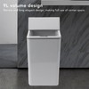 Desktop Sensor Trash Can USB Charging Foldable Lid 9L Intelligent