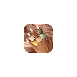 Resin Chunky Rings for Women Multicolor Acrylic Plastic Rings Set Cute Trendy Aesthetic Y2k Statement Rings Thick Dome Heart Knuckle Finger Jewelry (6PCS Dome)