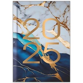 2025 Diary Pocket Size Week to View Diaries Full Year Journal Calendar Planner (Marble)