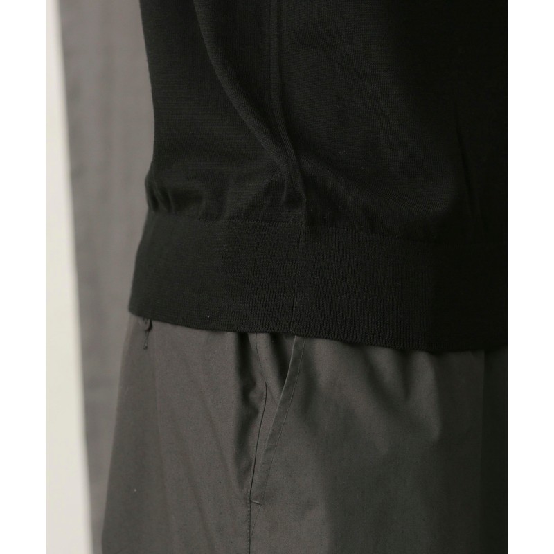 nano universe "pill-less knit" Fine Gauge Crew Neck, top grey